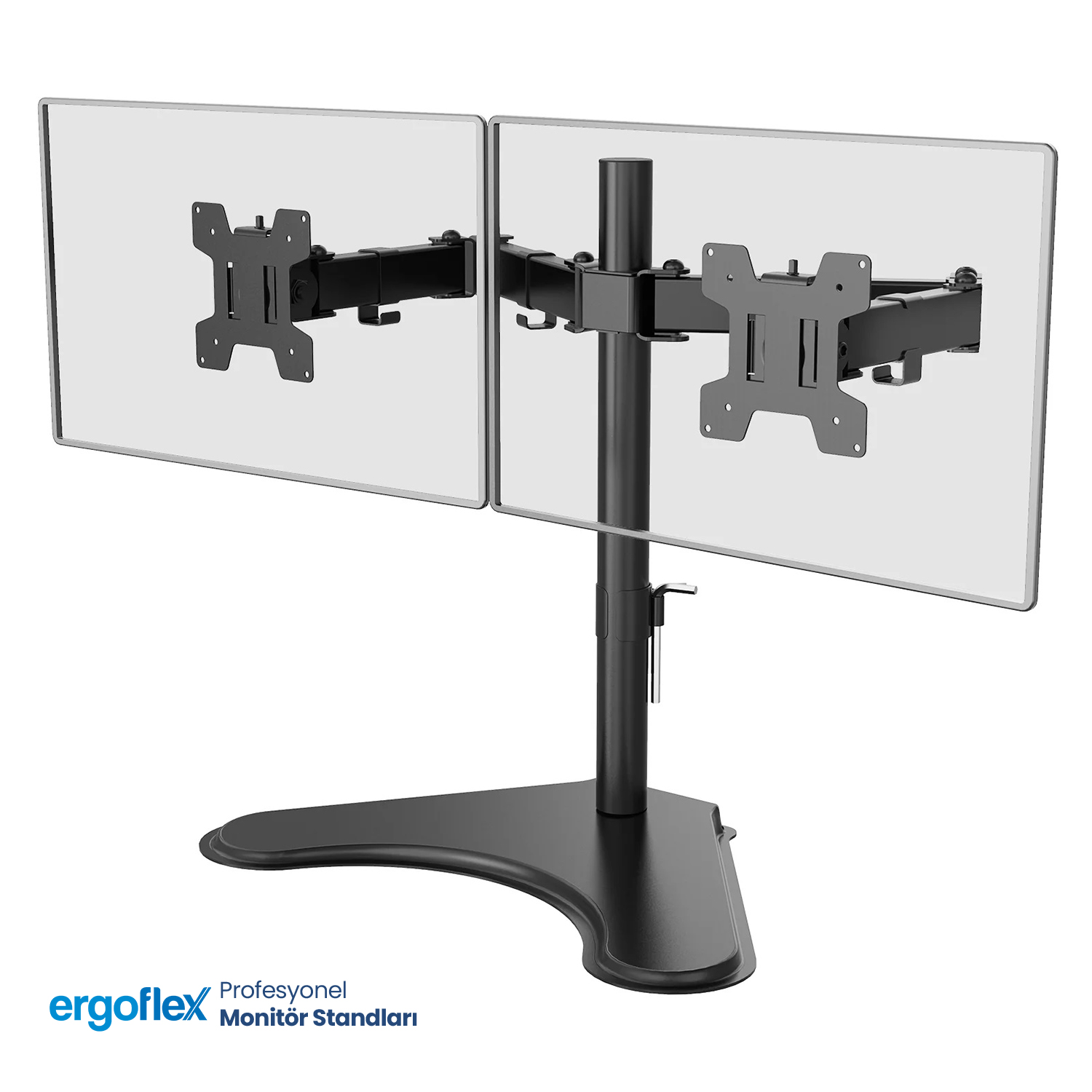 resimler/genel/Ergoflex EF42 13-27inch Çift Kol Asansörlü  2-8 kg Masaüstü Monitör Standı 