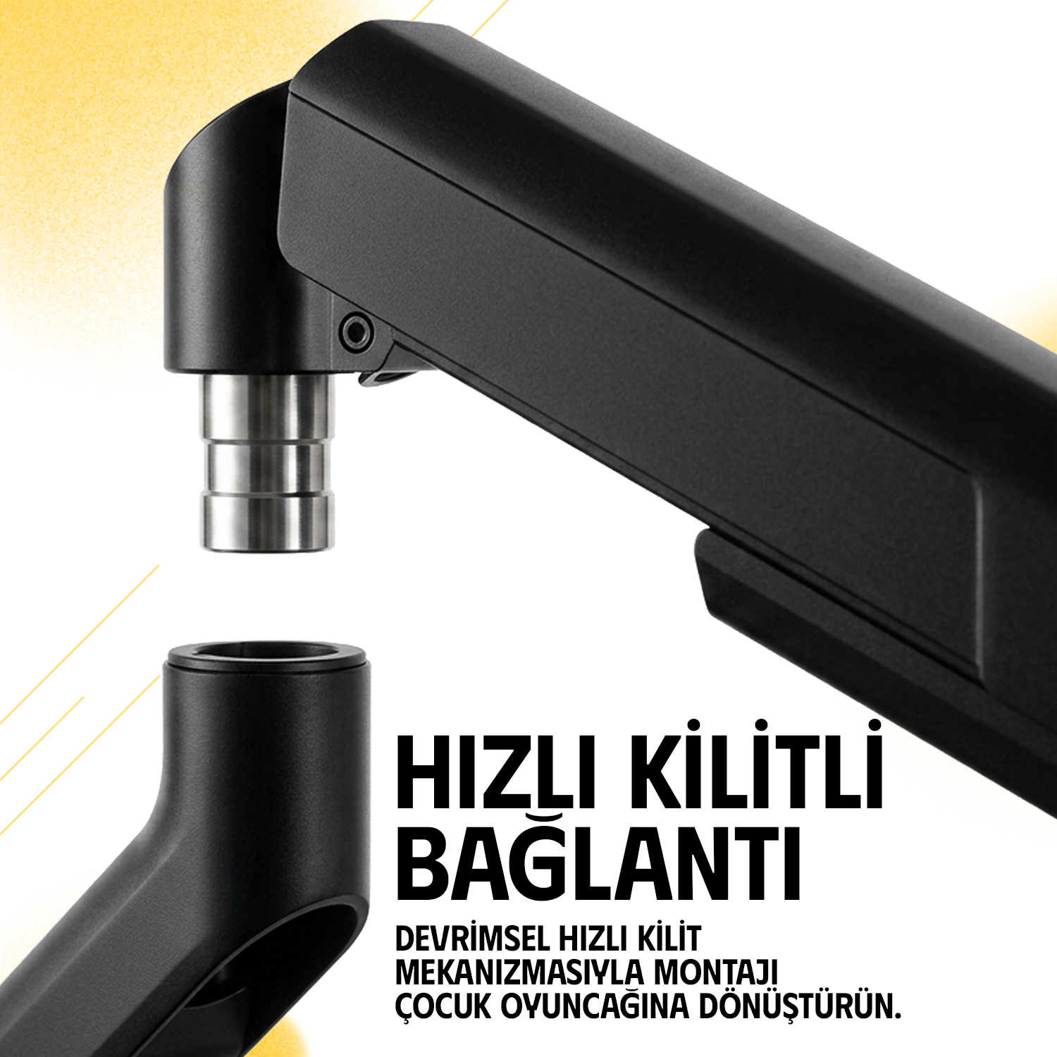 resimler/genel/Ergoflex X10 Siyah 22-40inch Amortisörlü 12 kg Monitör Standı 2026 Versiyon