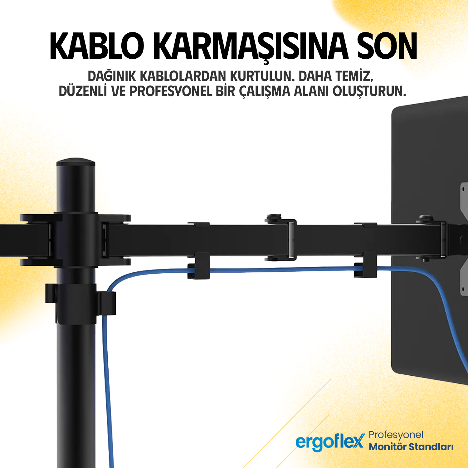 resimler/genel/Ergoflex EF54 13-27inch Dört Kol Asansörlü  2-8 kg Monitör Standı 