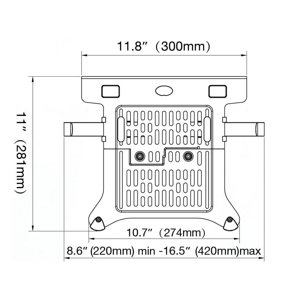 resimler/genel/NB Ergonomic NB FP-2  Vesa Montaj Laptop Standı Koyu Gri
