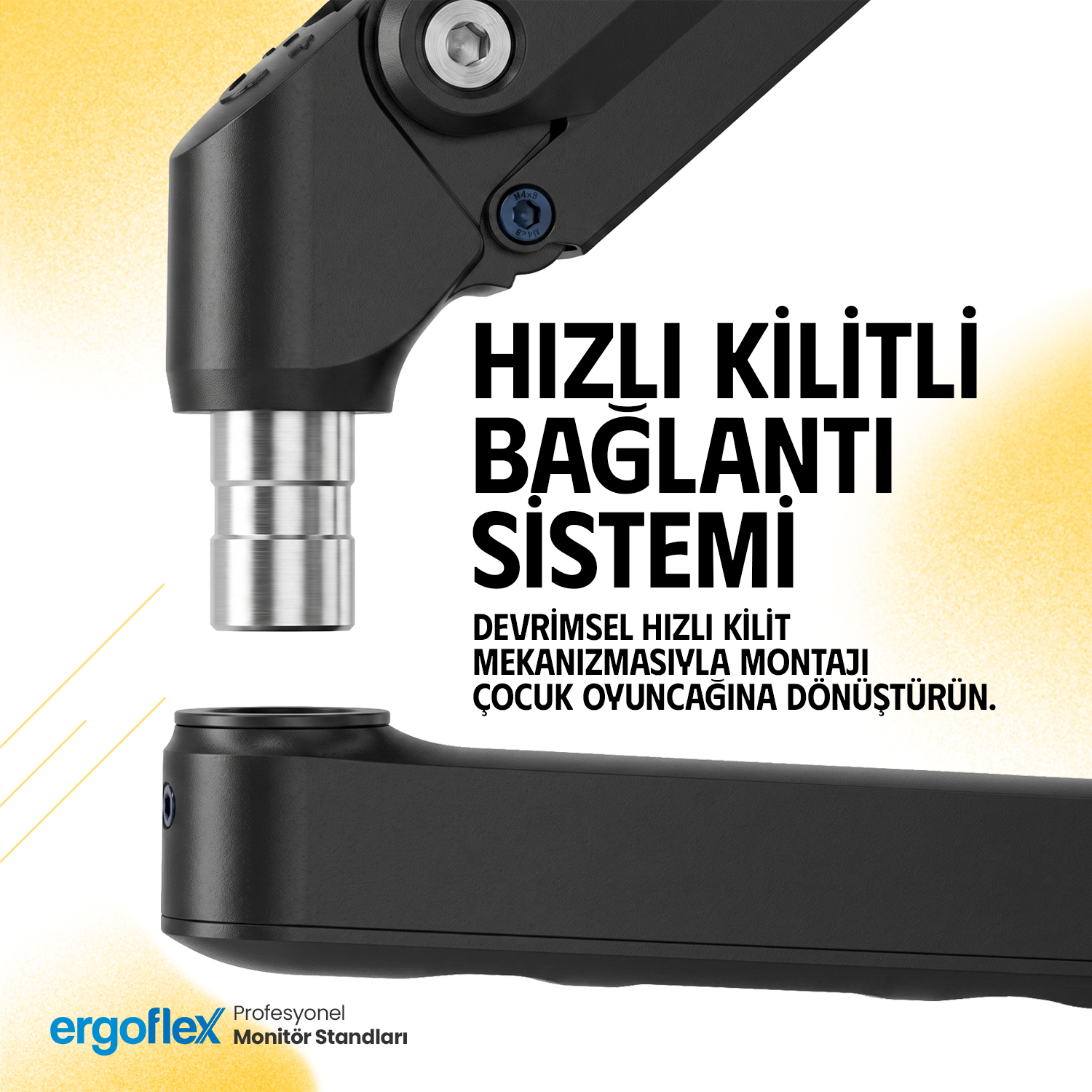 resimler/genel/Ergoflex S10 Siyah 22-40inch Amortisörlü 12 kg Monitör Standı 2026 Versiyon