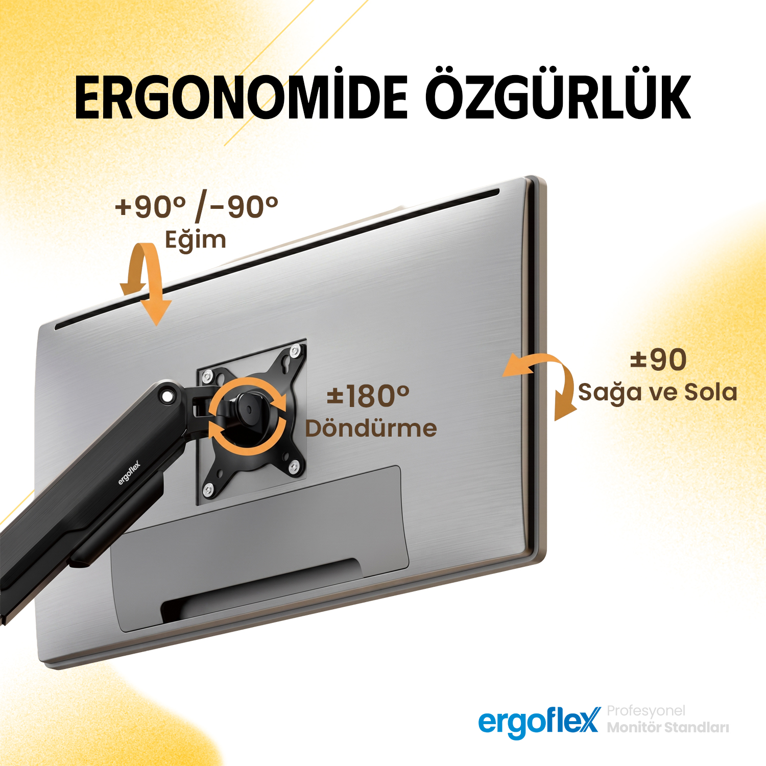 resimler/genel/Ergoflex S10 Siyah 22-40inch Amortisörlü 12 kg Monitör Standı 2026 Versiyon