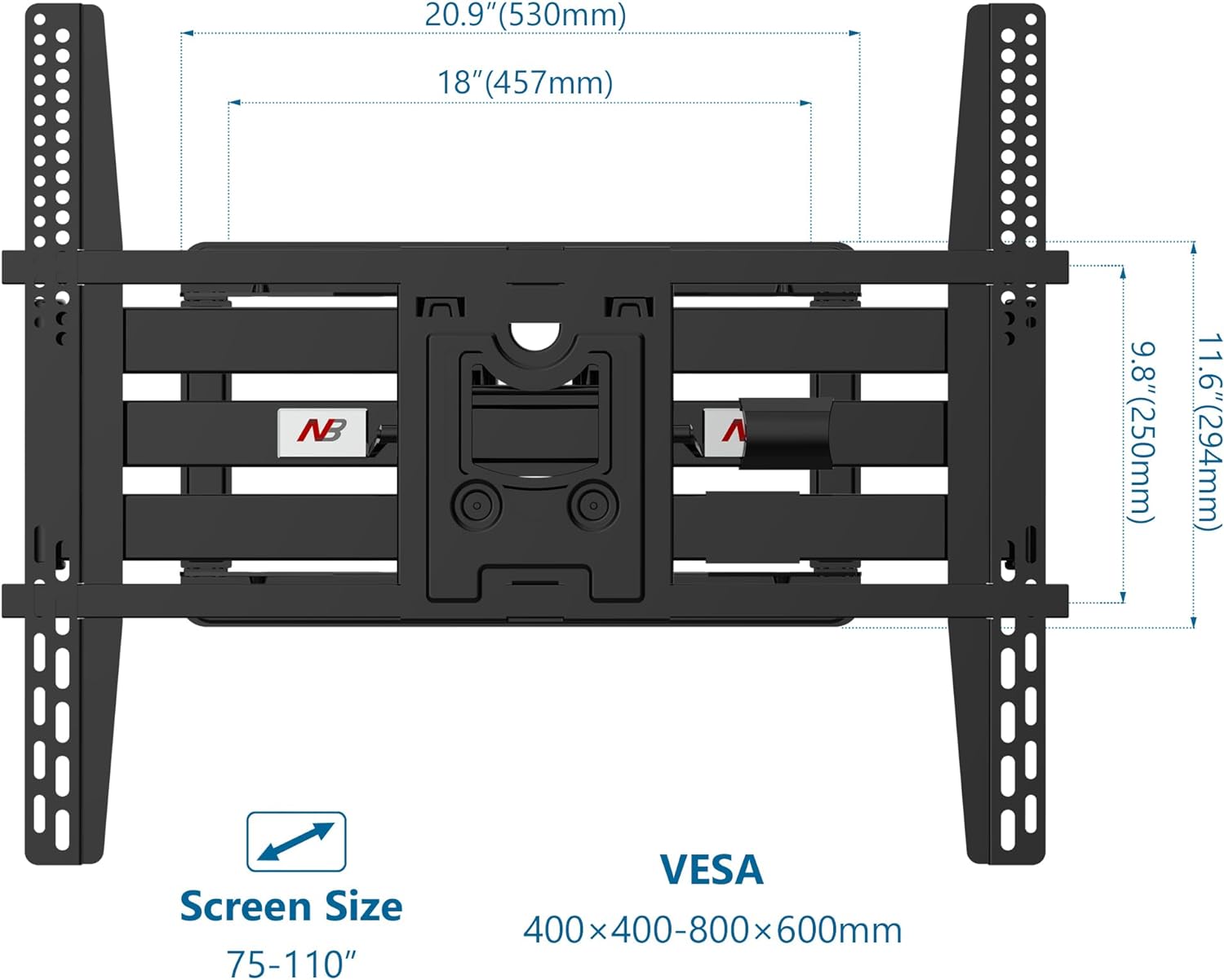 resimler/genel/NB Ergonomic NB SP5 Büyük Ekranlar Için 75inch-110inch Profosyonel Hareketli Tv Askı Aparatı