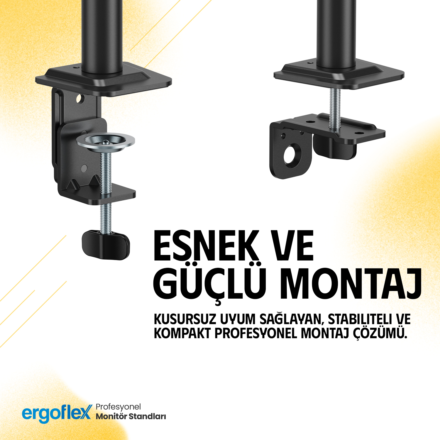 resimler/genel/Ergoflex A74L Amortisörlü 17-27 Monitör Tutucu ve 10-17 Laptop Standı