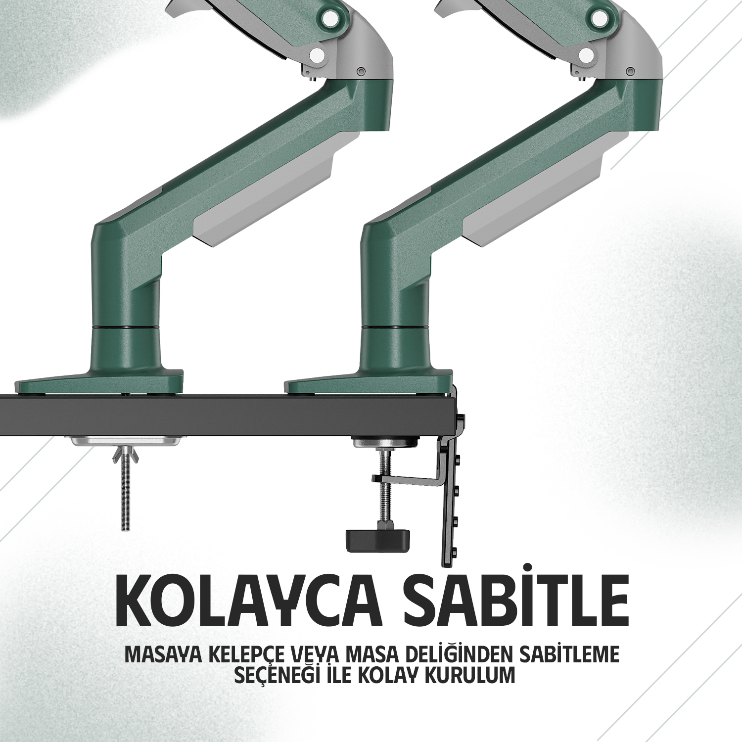 resimler/genel/NB Ergonomic NB F80 17-30inch Amortisörlü 2-9 kg Monitör Standı Zeytin Yeşili