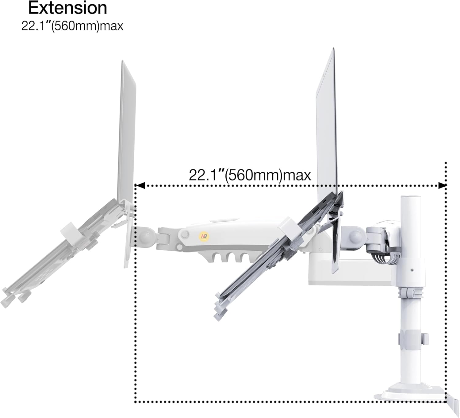 resimler/genel/Nb North Bayou Nb H100-FP Laptop Standı Beyaz