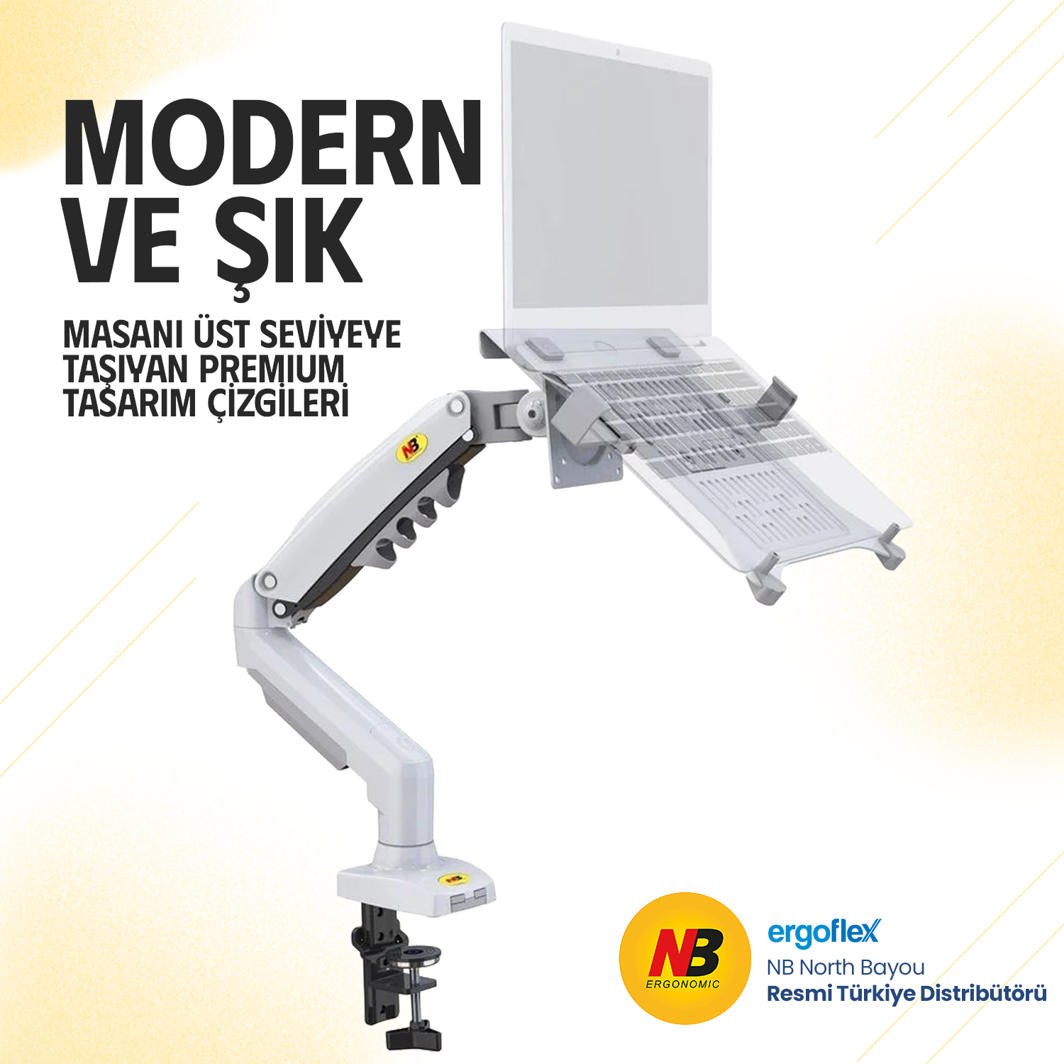 resimler/genel/NB Ergonomic NB F80-FP 10-17inch Laptop Standı Beyaz