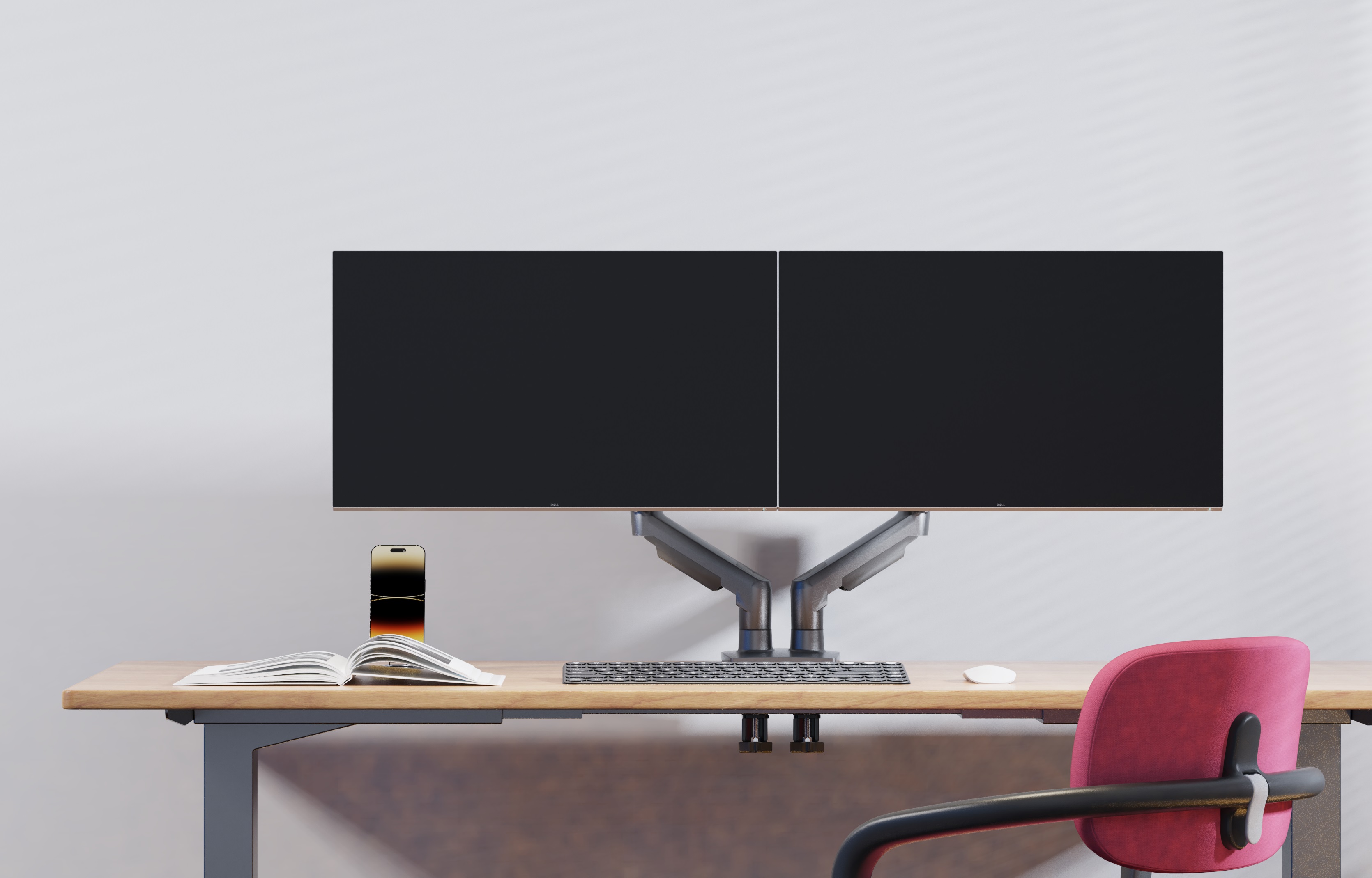 resimler/genel/NB North Bayou NB F160 17-27inch Çift Kol 2-9 kg Amortisörlü Monitör Standı Yeni Versiyon