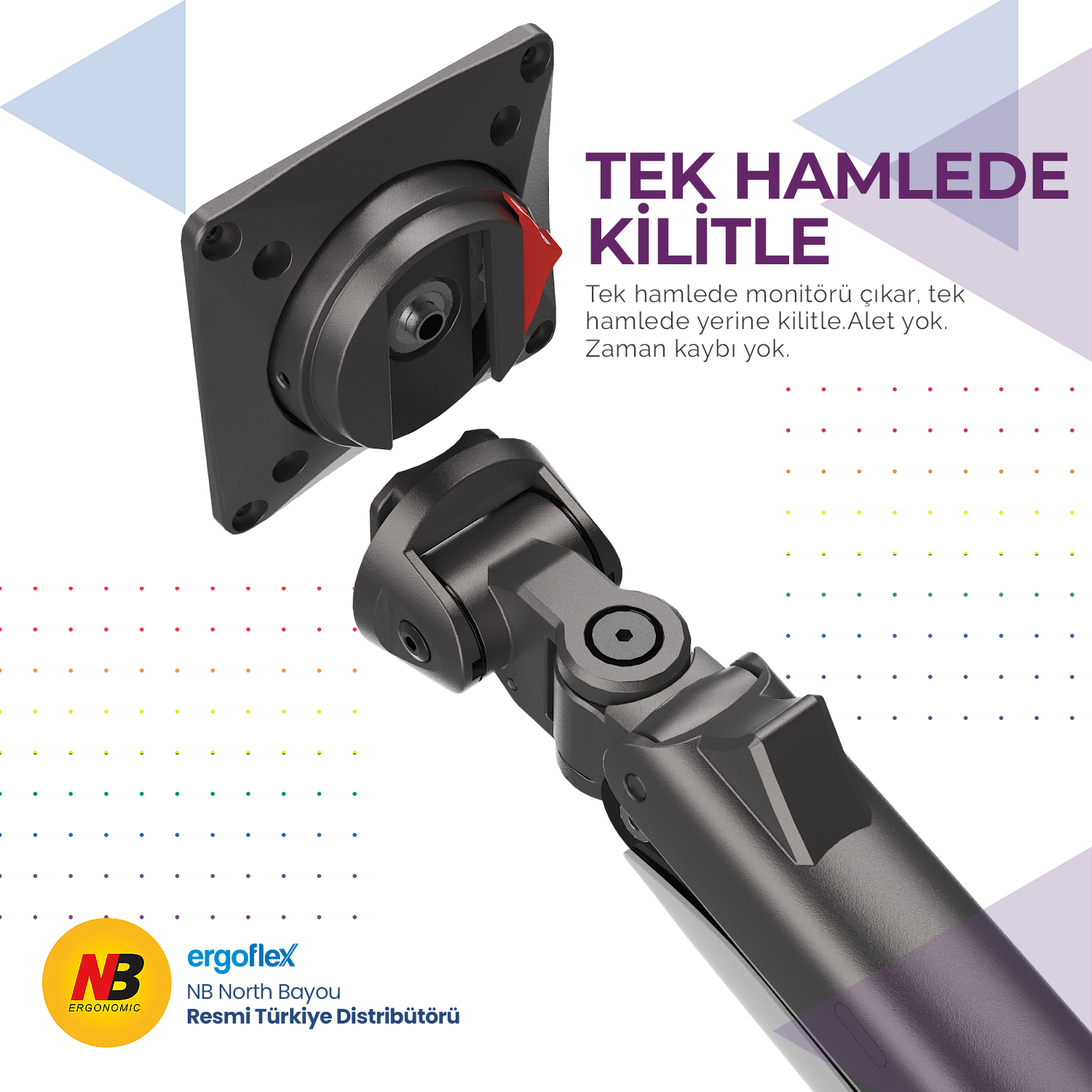 resimler/genel/NB Ergonomic NB D9C 27-50 inch Çift Kol 2-20 kg Profosyonel Gaming Monitör Standı