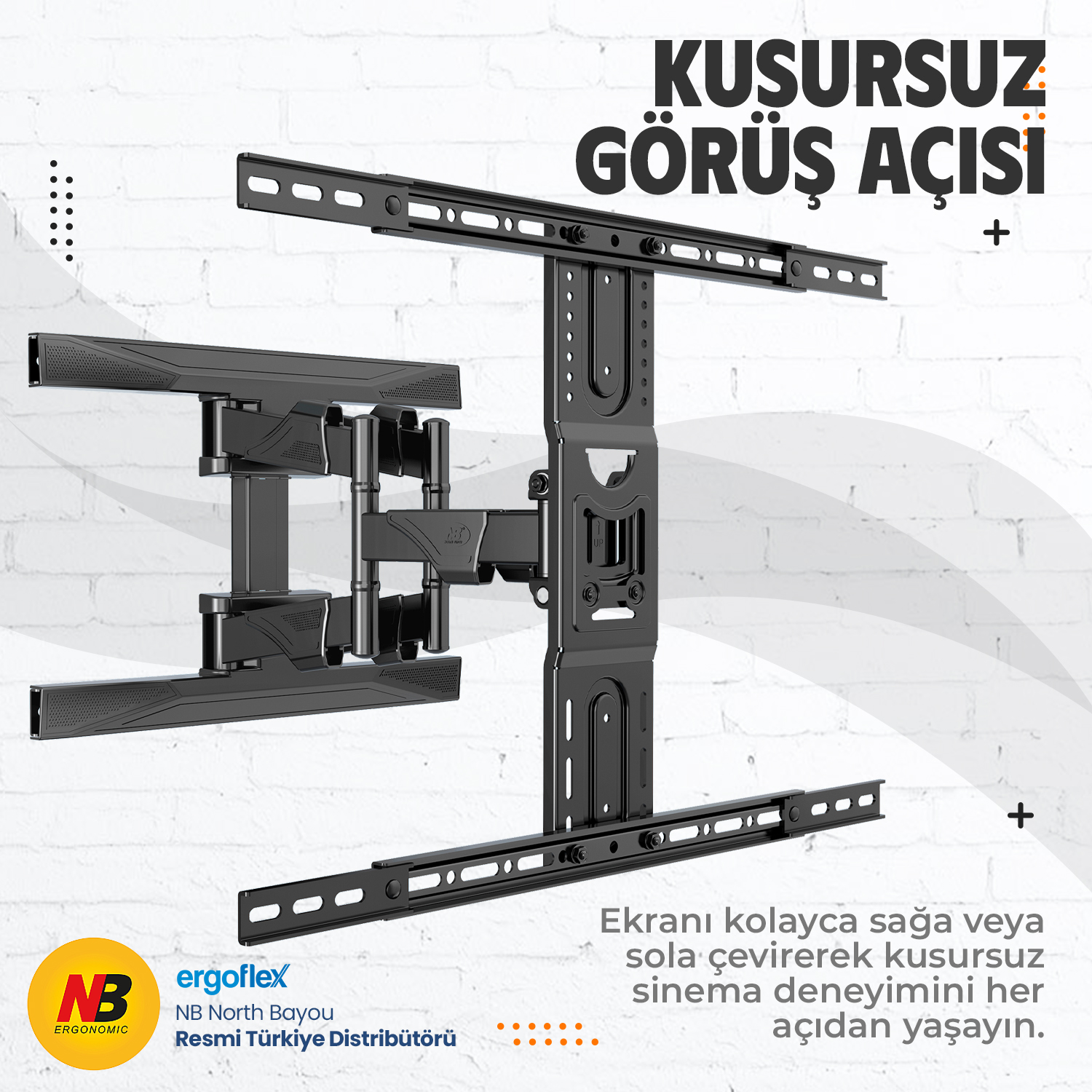 resimler/genel/NB Ergonomic NB P6 LCD LED 40–80inch Ultra Ince Hareketli Tv Askı Aparatı
