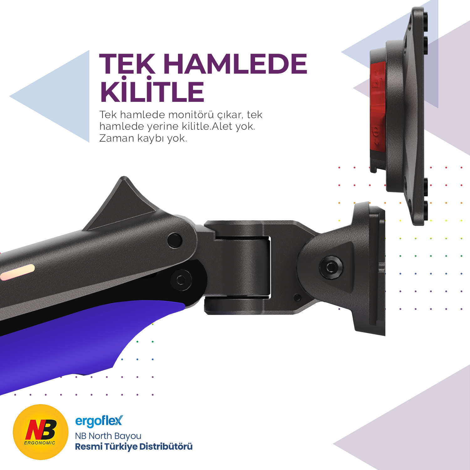 resimler/genel/NB Ergonomic NB G60-Gaming , 32-60inch RGB Aydınlatmalı , Oyuncu Monitör Standı