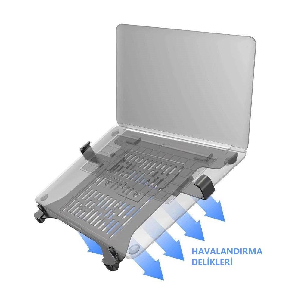 resimler/genel/NB Ergonomic NB FP-2  Vesa Montaj Laptop Standı Koyu Gri