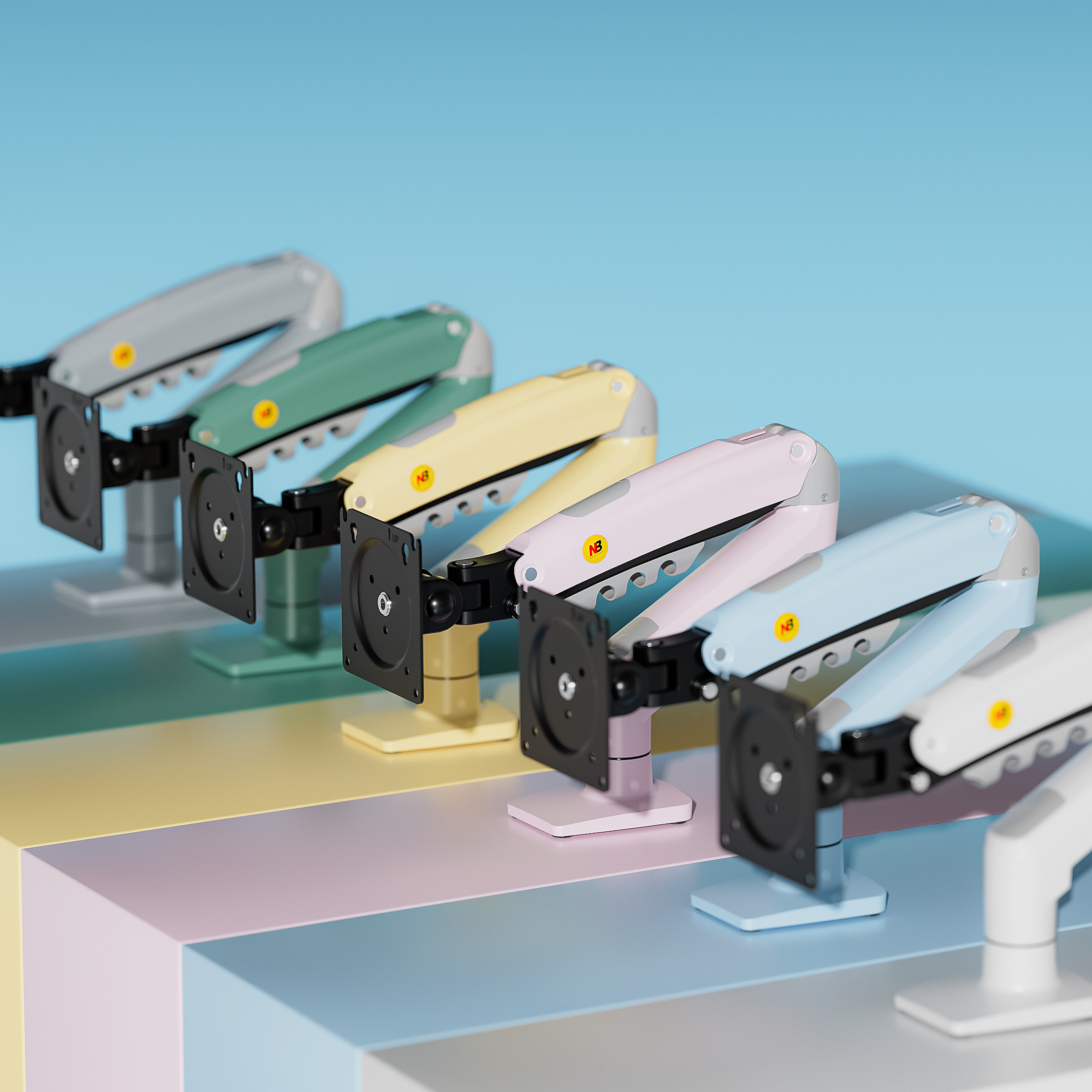 resimler/genel/North Bayou Nb F80 Lav Sarısı 17-30 Amortisörlü 2-9 kg Monitör Standı