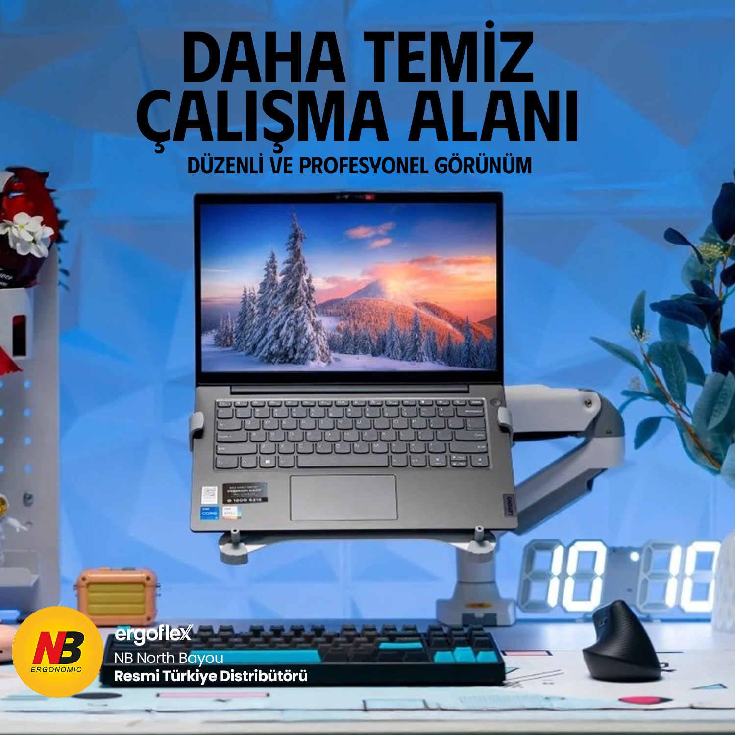 resimler/genel/NB Ergonomic NB F80-FP 10-17inch Laptop Standı Beyaz