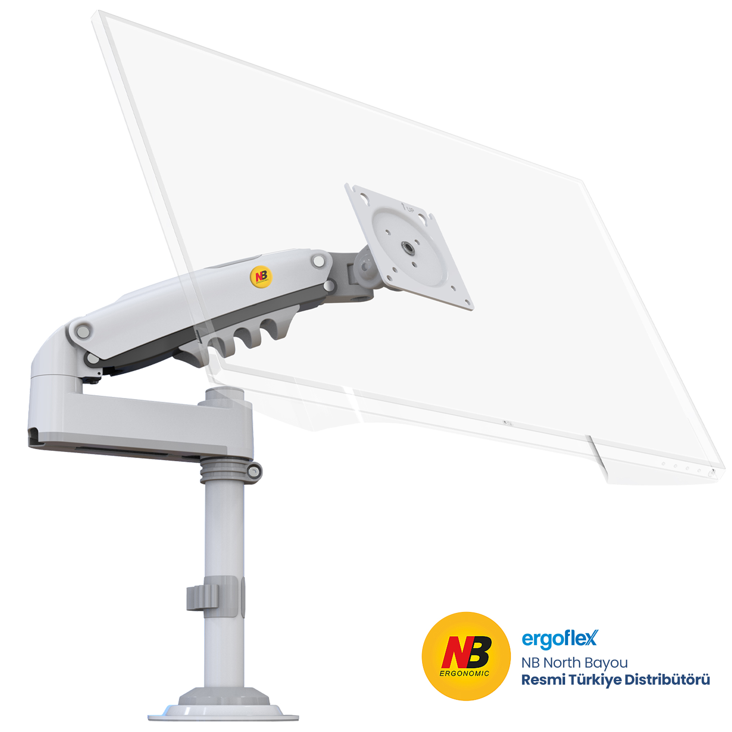 NB Ergonomic NB H100 17-30 Inch Monitör Standı Beyaz