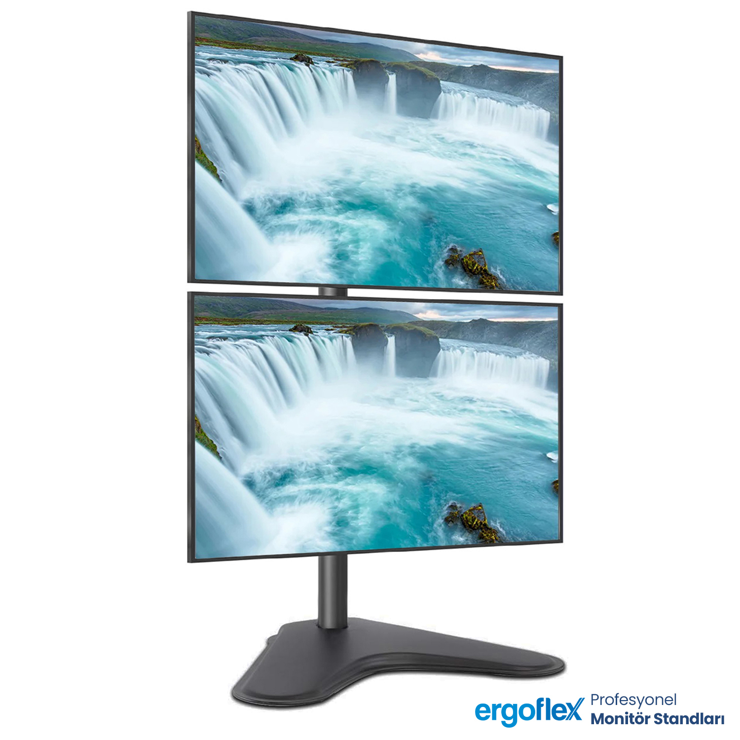 Ergoflex EF73 13-27inch Çift Kol Asansörlü 2-8 kg Masaüstü Monitör Standı