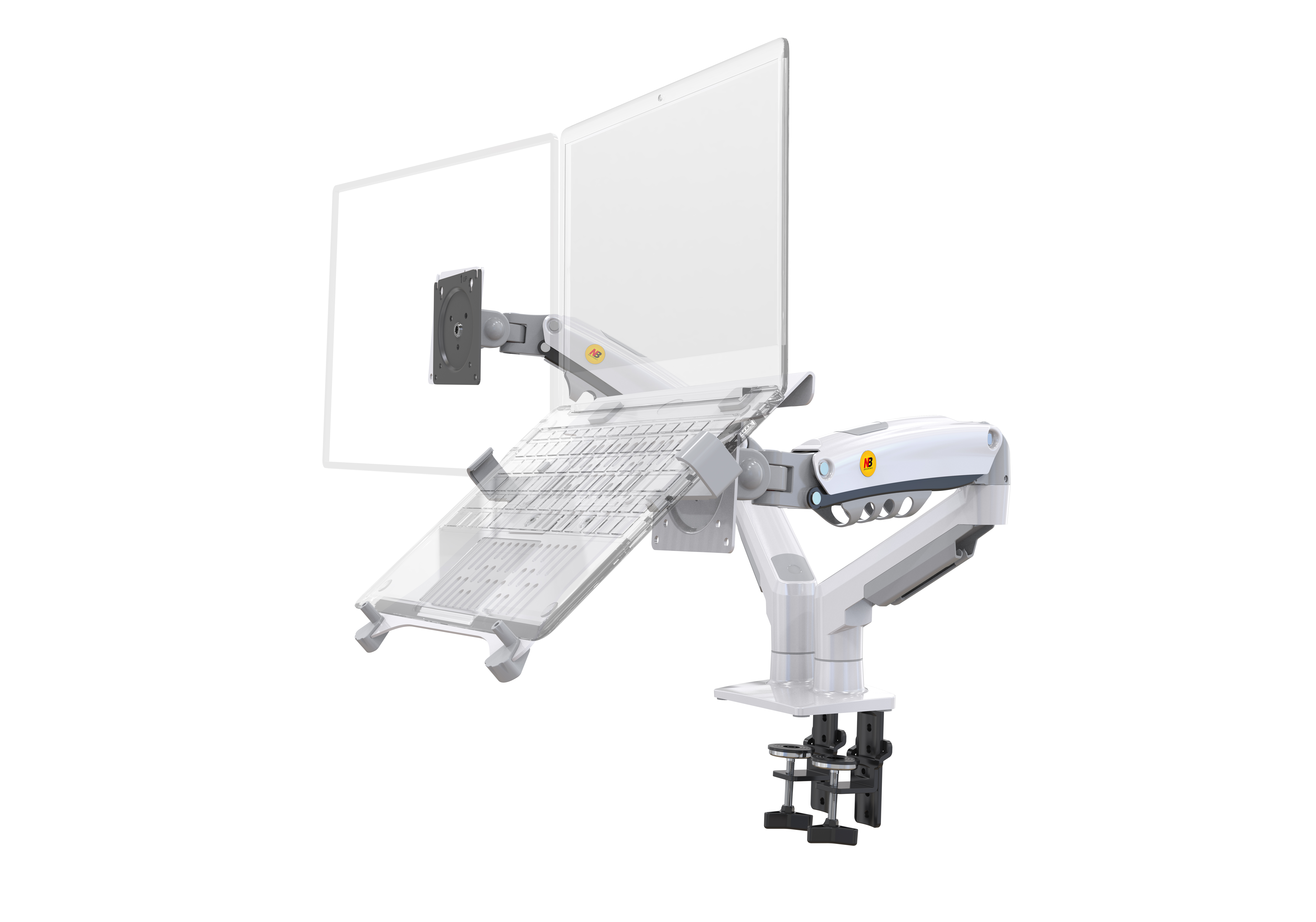 Nb North Bayou Nb F160-FP Laptop & Monitör Standı Beyaz