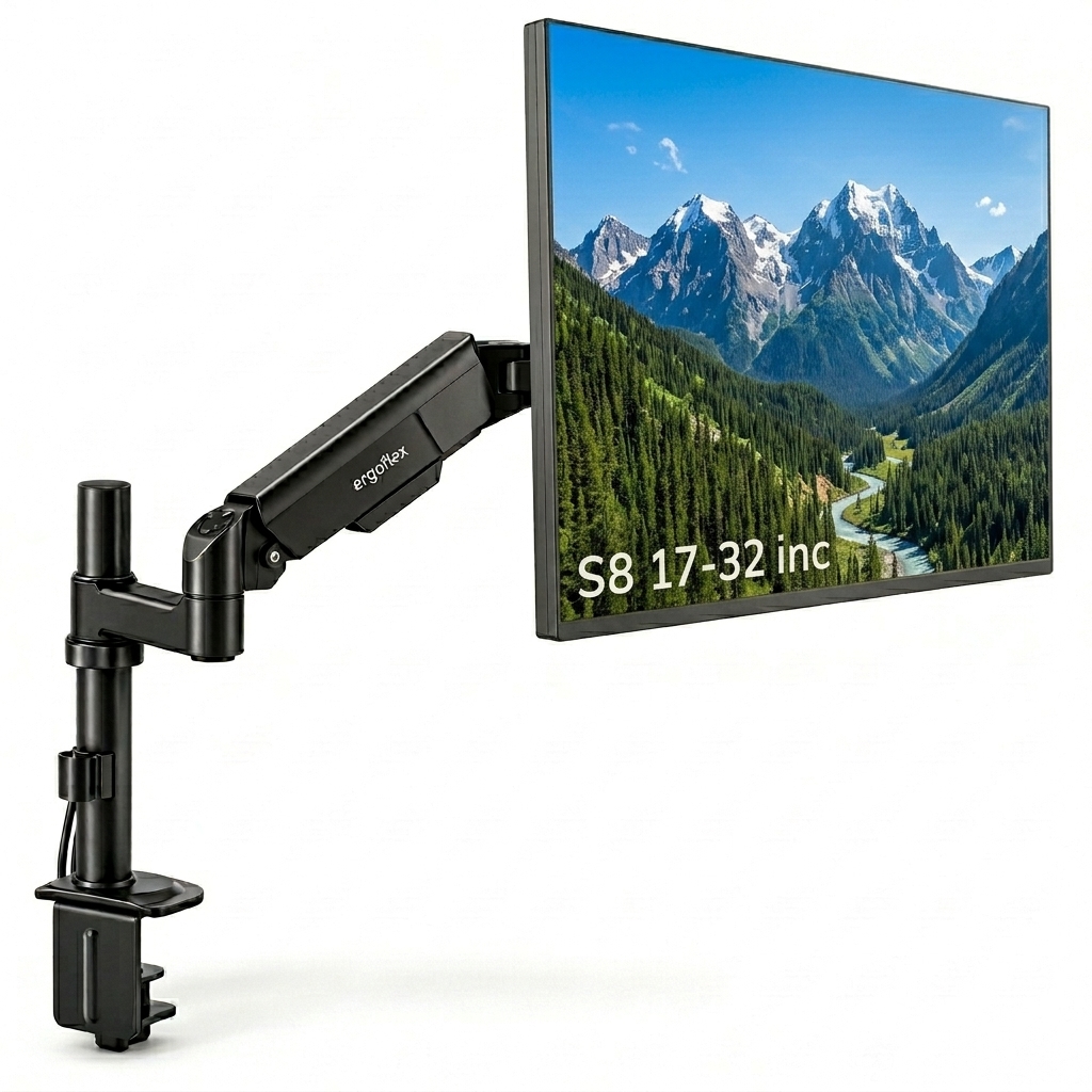 Ergoflex S8 Siyah 17-32inch Amortisörlü 9 kg Monitör Standı 2026 Versiyon