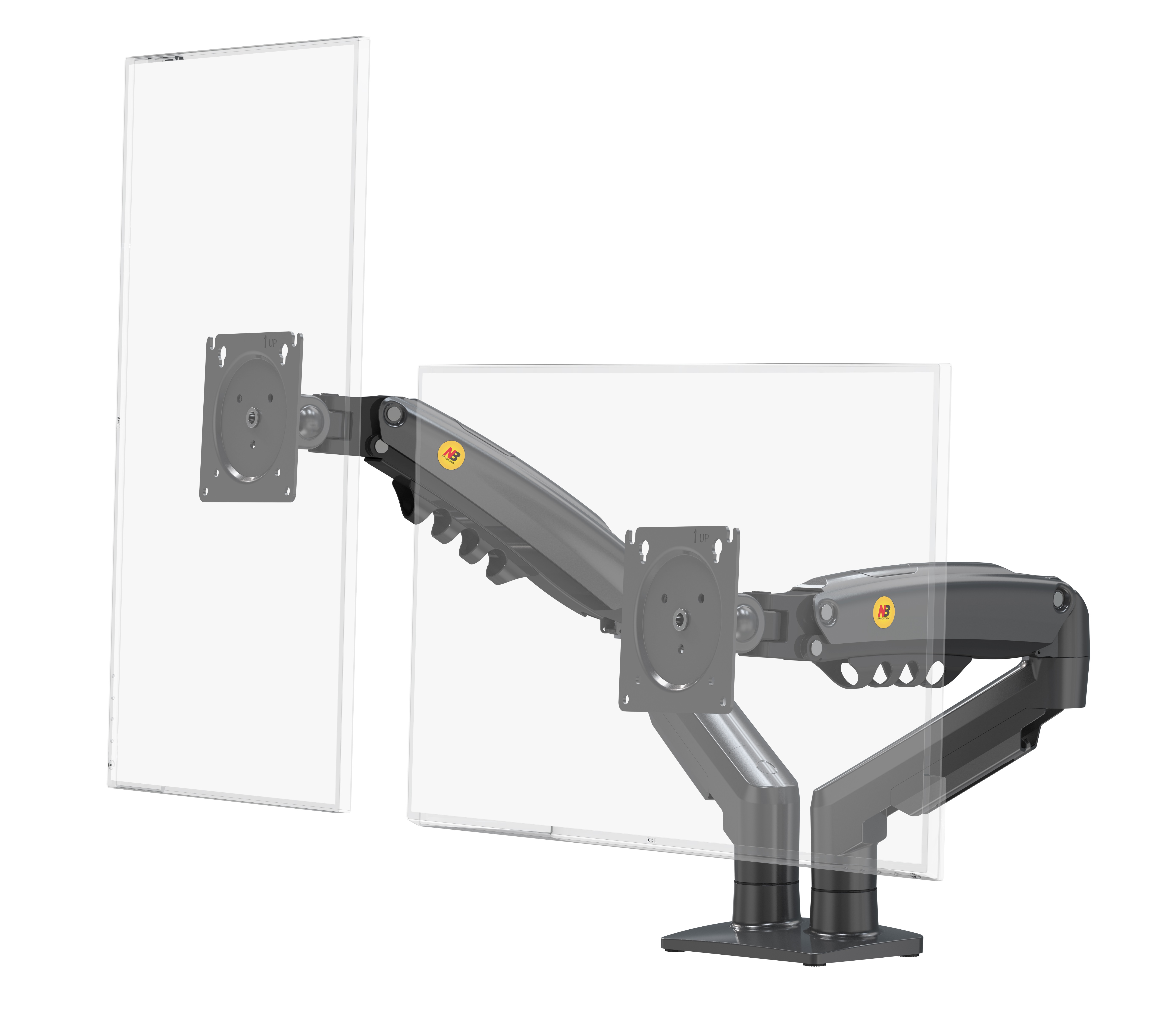 North Bayou Nb F160 Gri 17-27 Cift Kol 2-9 kg Amortisorlu Monitor Standi 2023 Versiyon