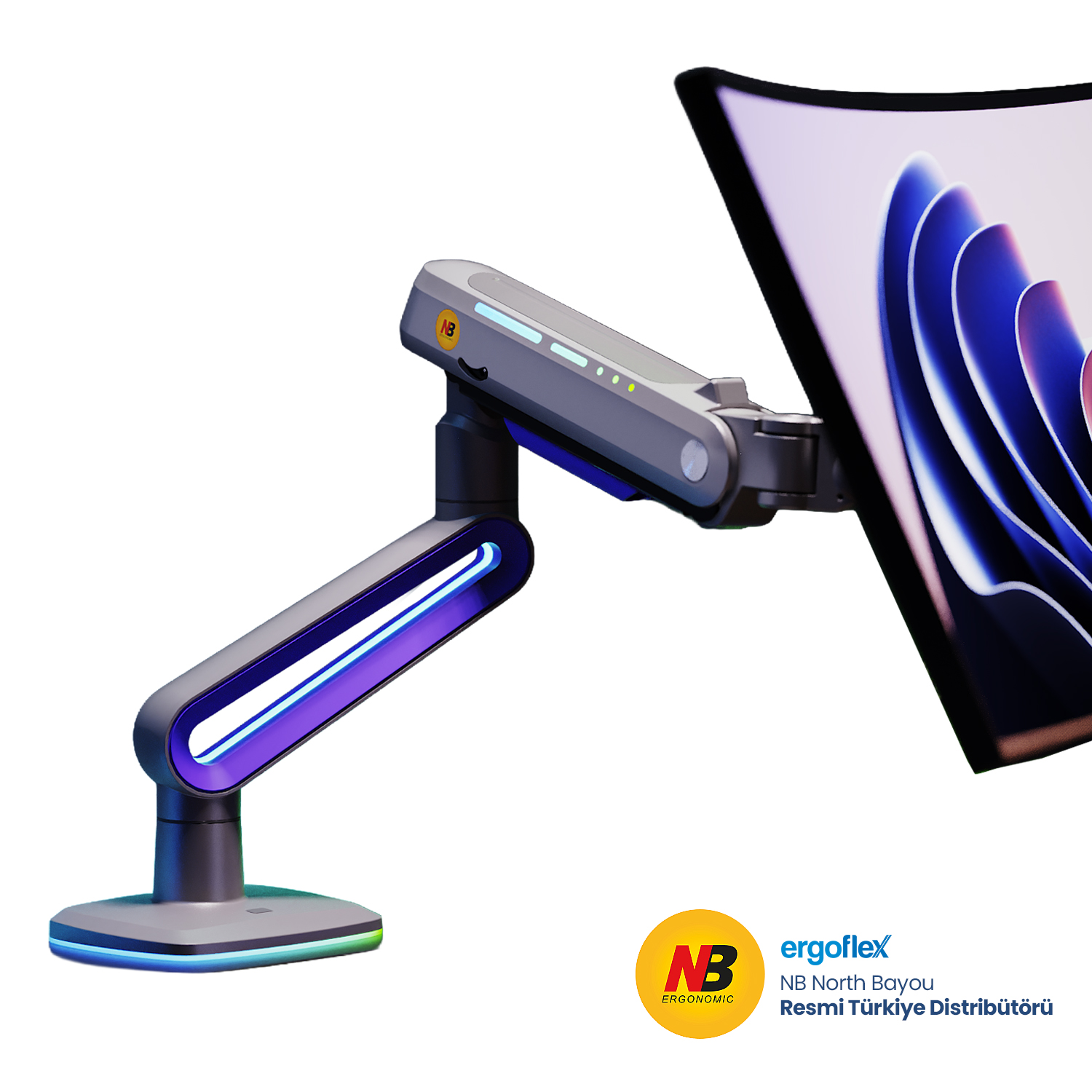 NB Ergonomic NB G70-Gaming , 32-60inch RGB Aydınlatmalı , Oyuncu Monitör Standı