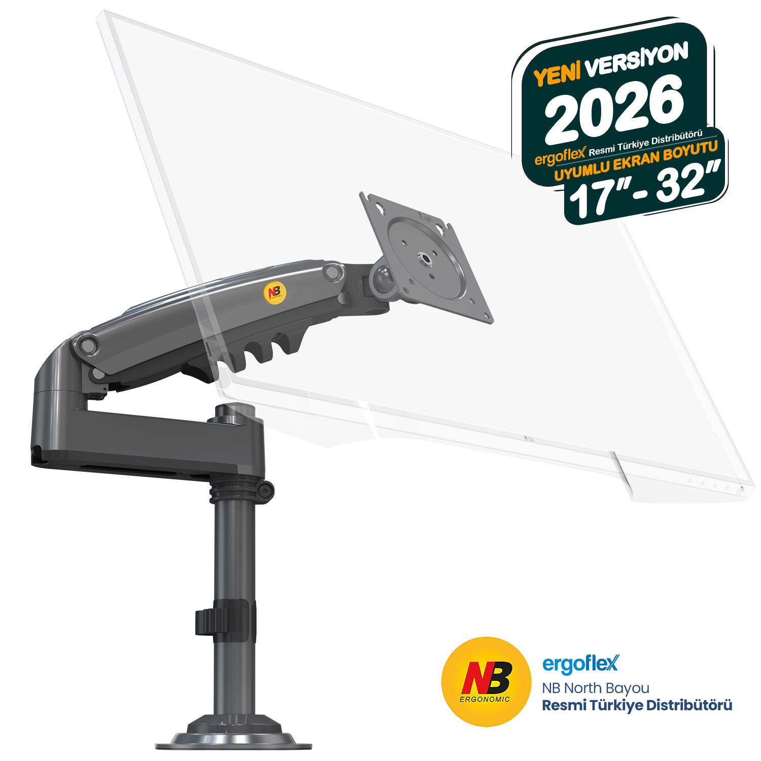 Nb North Bayou Nb H100 17-32 inch Monitör Standı 2026 Versiyon