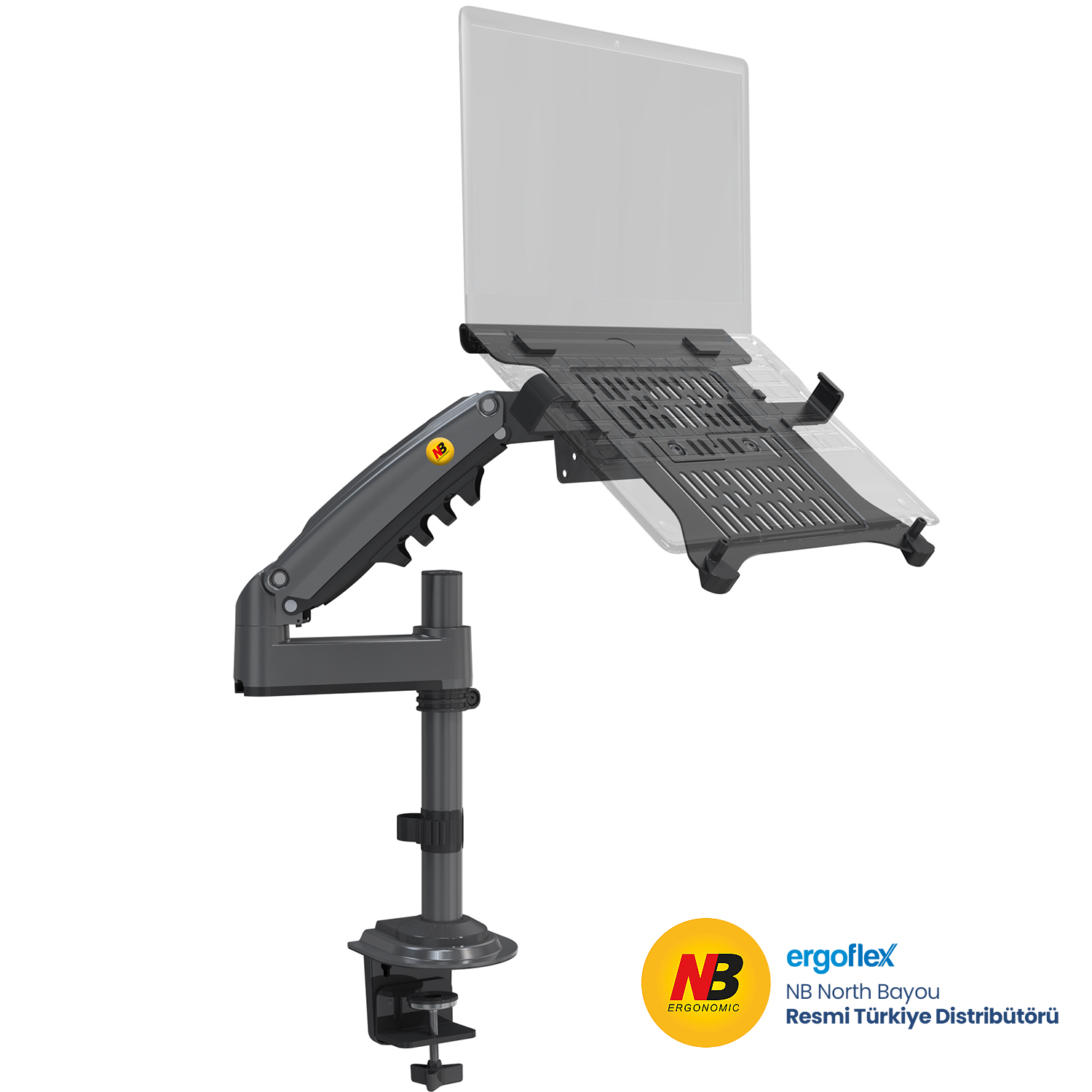 NB Ergonomic NB H100-FP 10-17inch Laptop Standı Koyu Gri