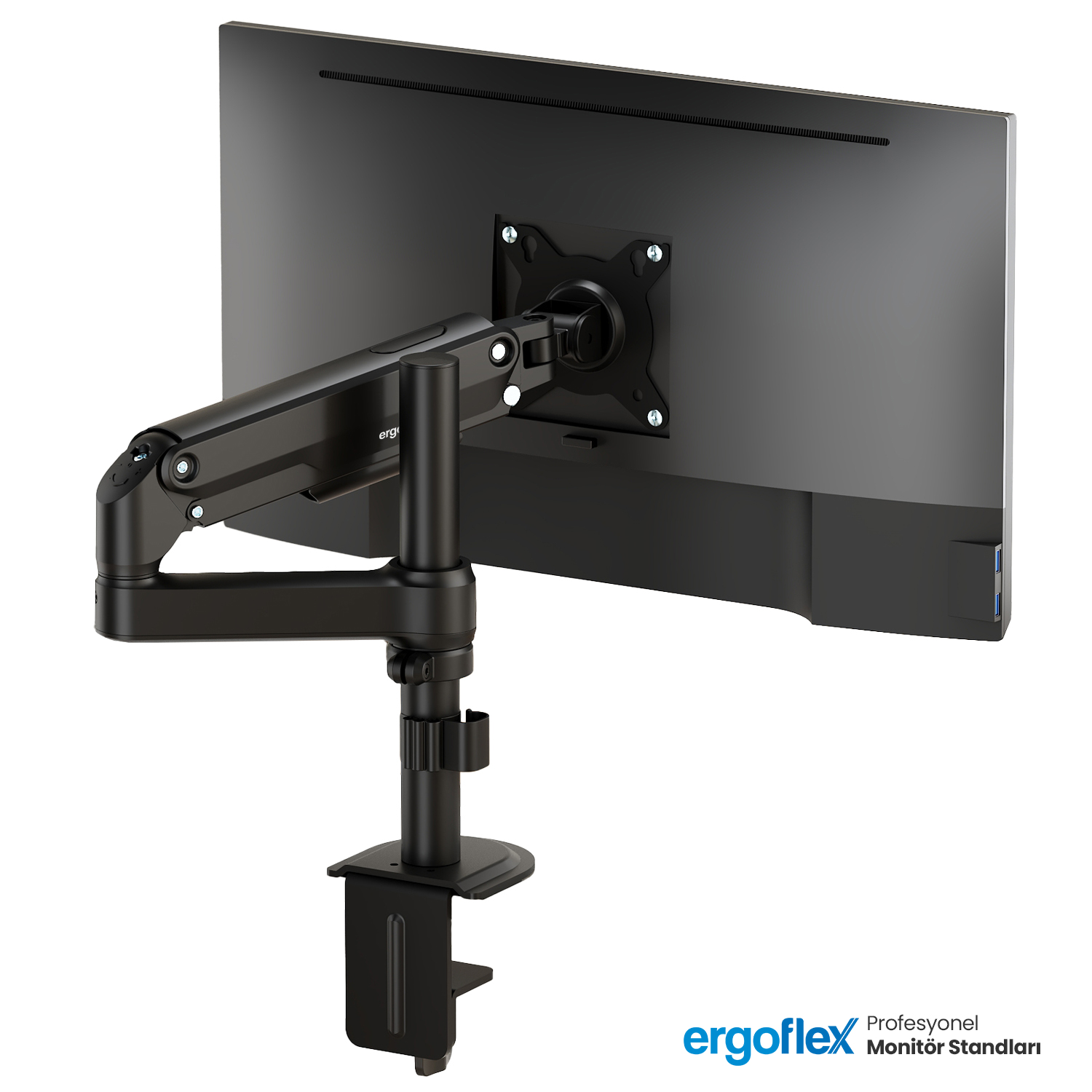 Ergoflex S8 Siyah 17-32inch Amortisörlü 9 kg Monitör Standı 2026 Versiyon