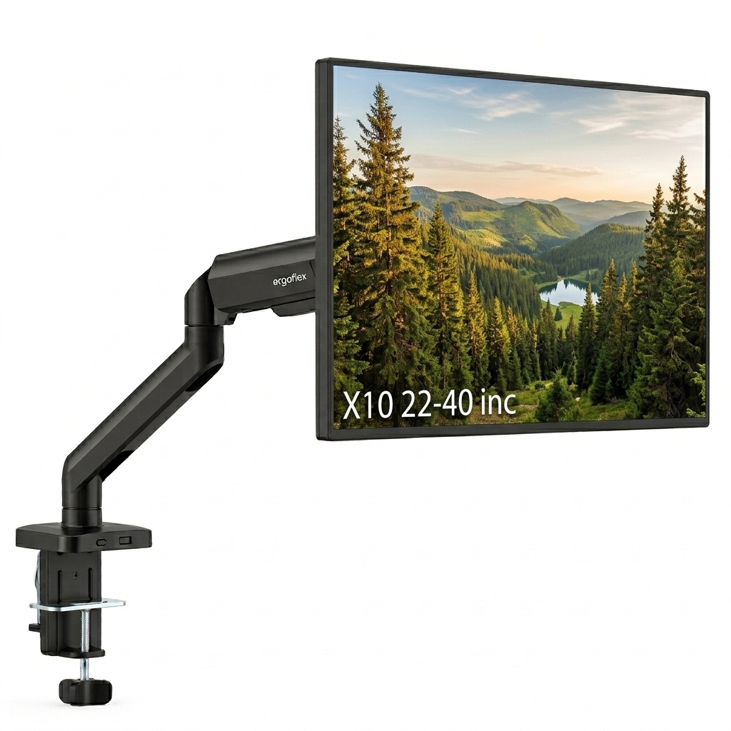 Ergoflex EF X10 Siyah 22-40inch Amortisörlü 12 kg Monitör Standı 2026 Versiyon